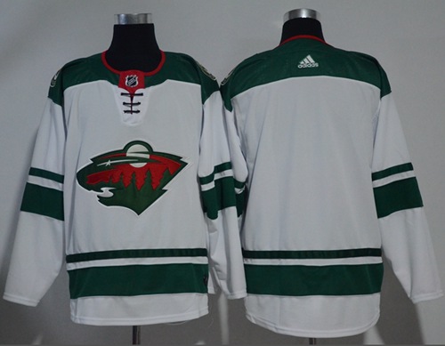 Adidas Men Minnesota Wild Blank White Road Authentic Stitched NHL Jersey